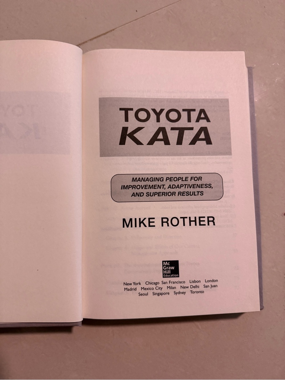 Toyota KATA by Mike Rother - White Paperback